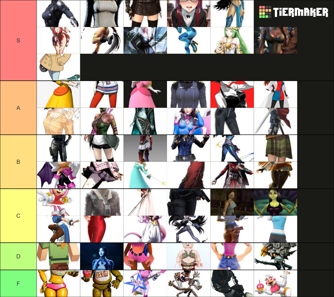 The Ultimate Video Game Waifu Tier List Rankings) TierMaker