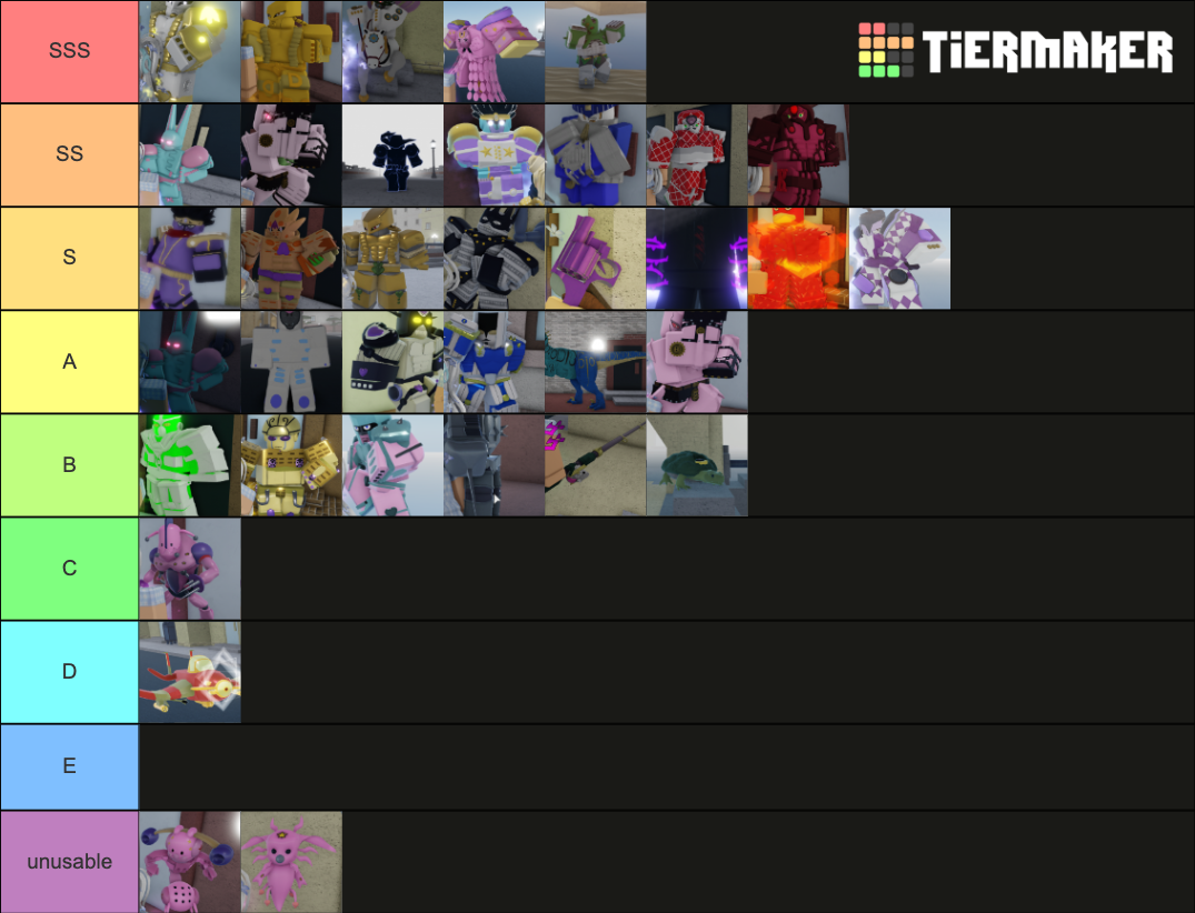 YBA Stands (Heaven 2021 Update) Tier List (Community Rankings) - TierMaker