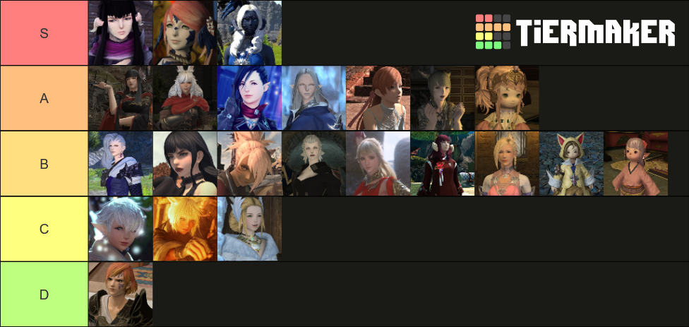 Ffxiv Waifu 52 Tier List Community Rankings Tiermaker