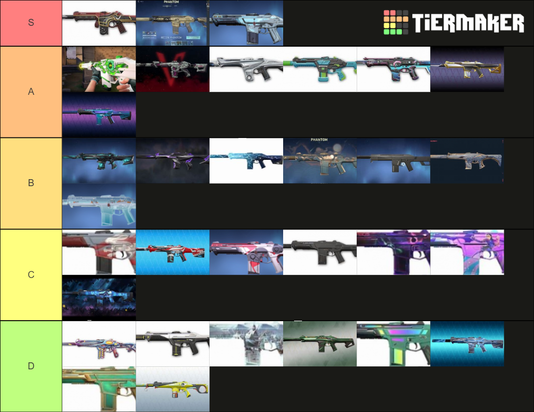 Phantom Skins January 2022 Tier List Community Rankings TierMaker
