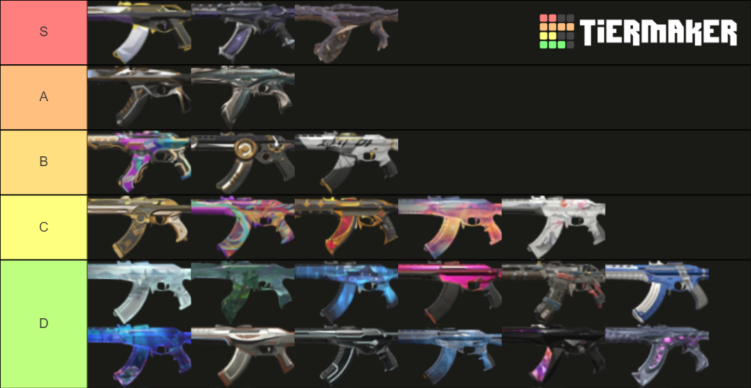 Valorant All Vandal Skins (Updated August 2021) Tier List (Community ...