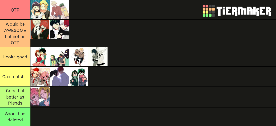 Boku No Hero Academia Shipps Tier List (Community Rankings) - TierMaker