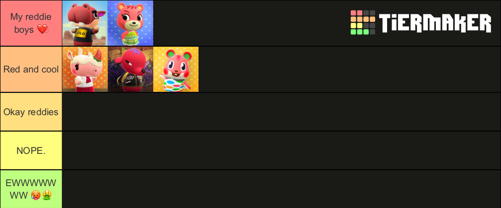 Top 5 Best Red Villagers Tier List (Community Rankings) - TierMaker