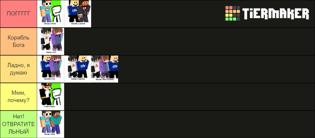 Dream SMP ships Tier List (Community Rankings) - TierMaker