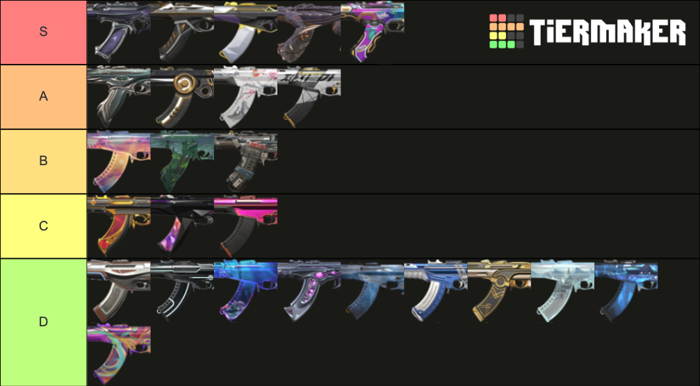 Valorant Vandal Skins 8/5/2021 Tier List (Community Rankings) - TierMaker