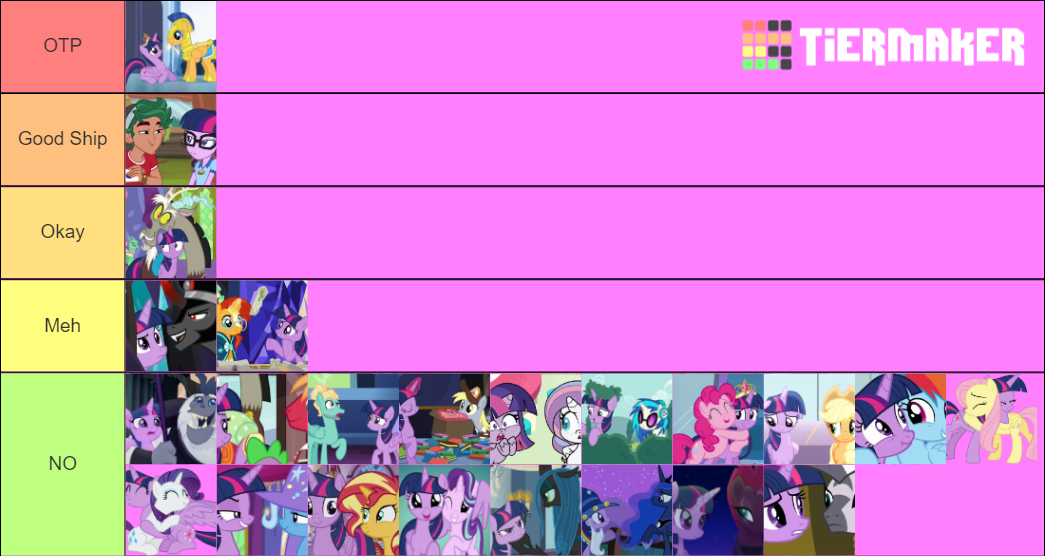 Twilight Sparkle Ships Tier List (Community Rankings) - TierMaker