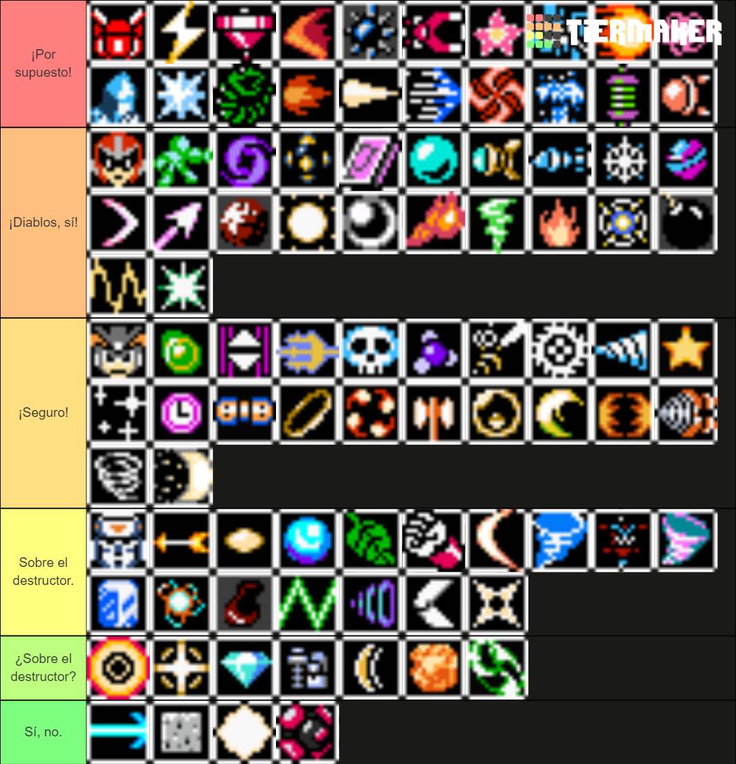 Megaman 8-bit deathmatch Weapons! Tier List (Community Rankings ...