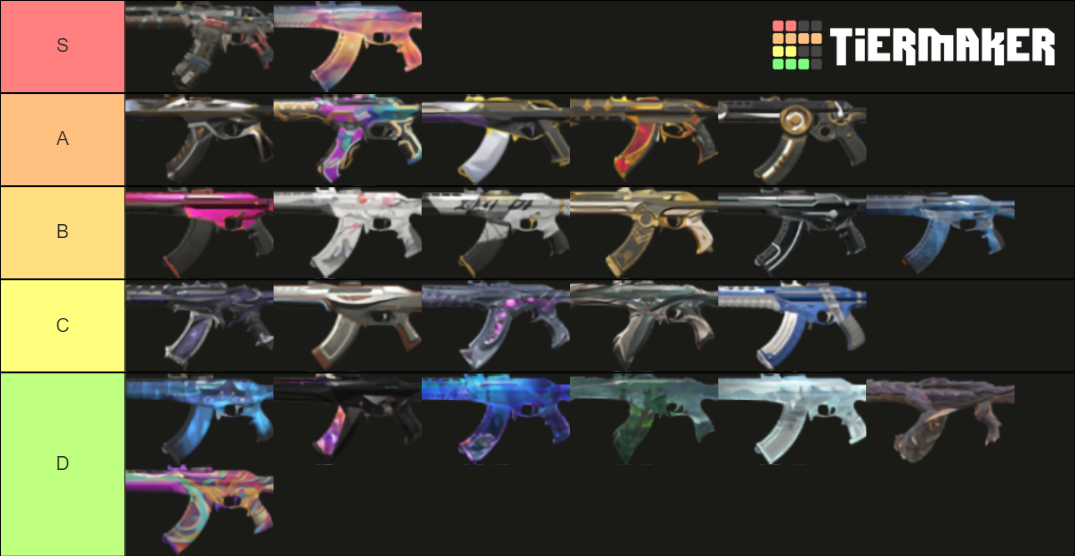 Valorant All Vandal Skins Tier List - IMAGESEE