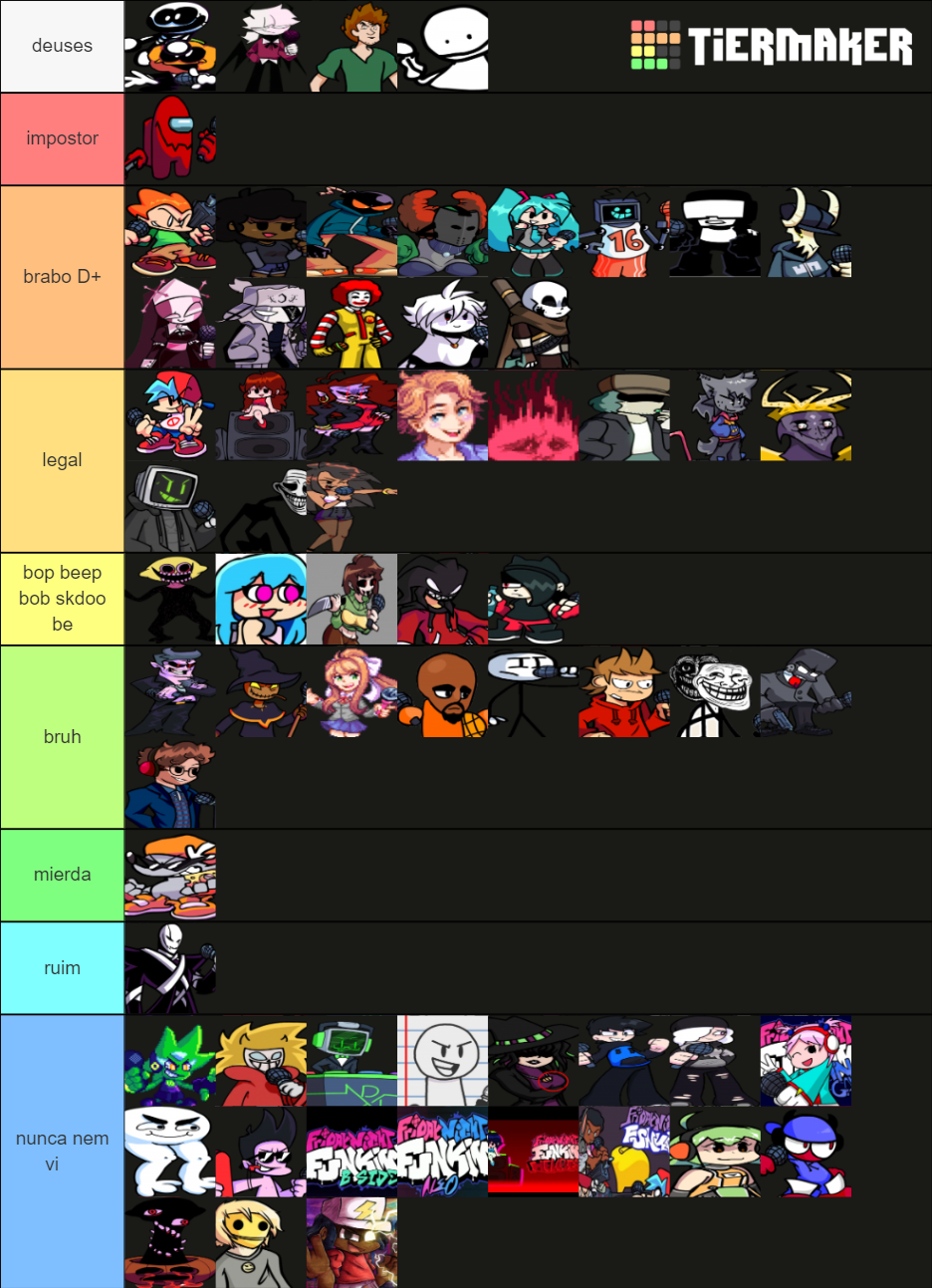 FNF Characters Tier List (Community Rankings) - TierMaker