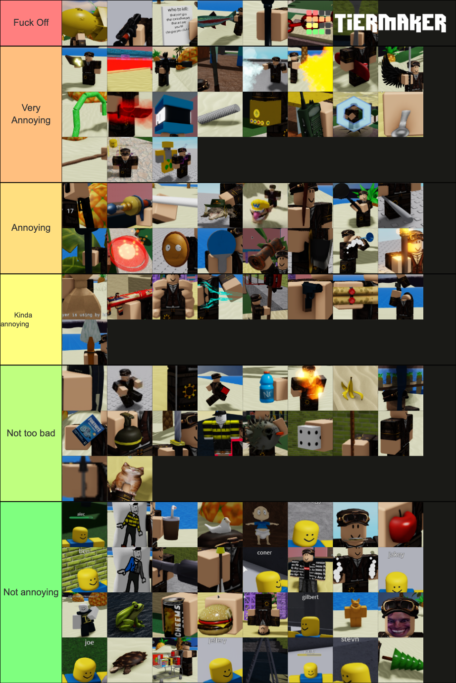 Item Asylum Items Tier List (Community Rankings) - TierMaker