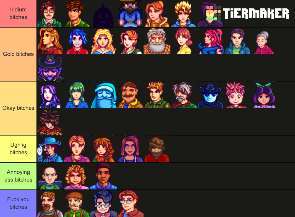 Stardew Valley Tier List (Community Rankings) - TierMaker