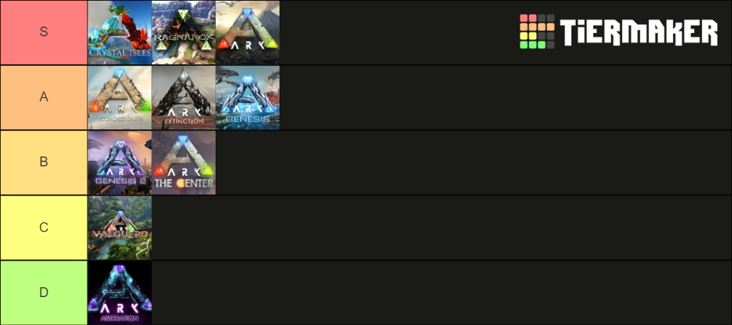 Create A Ark Maps Updated For Genesis Tier List Tiermaker | SexiezPicz ...