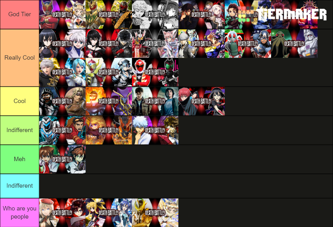 Couple of Sam's Death Battle Ideas Tier List (Community Rankings ...