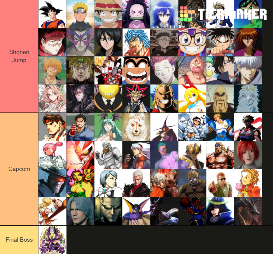 Shonen Jump vs Capcom Tier List (Community Rankings) - TierMaker