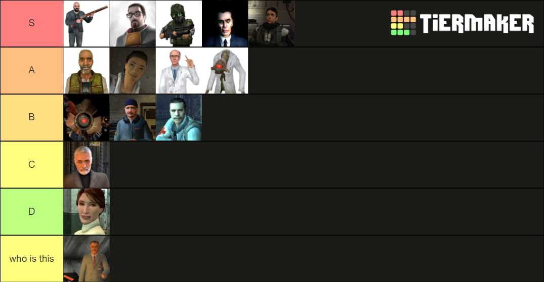 Half-Life characters Tier List (Community Rankings) - TierMaker