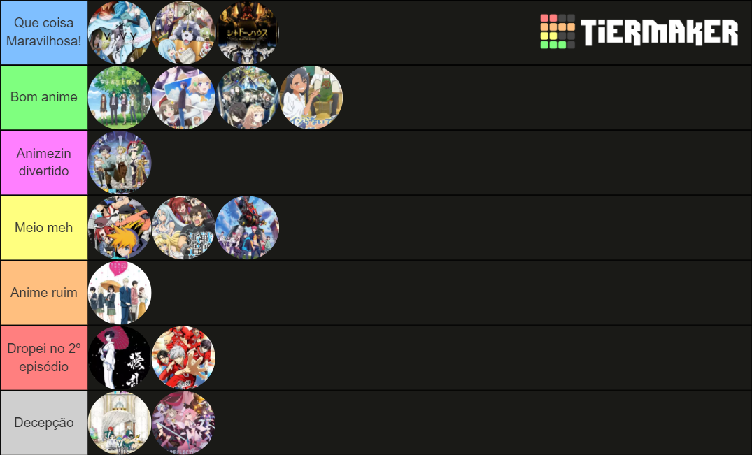 Ranking de Animes de Abril Tier List Rankings) TierMaker