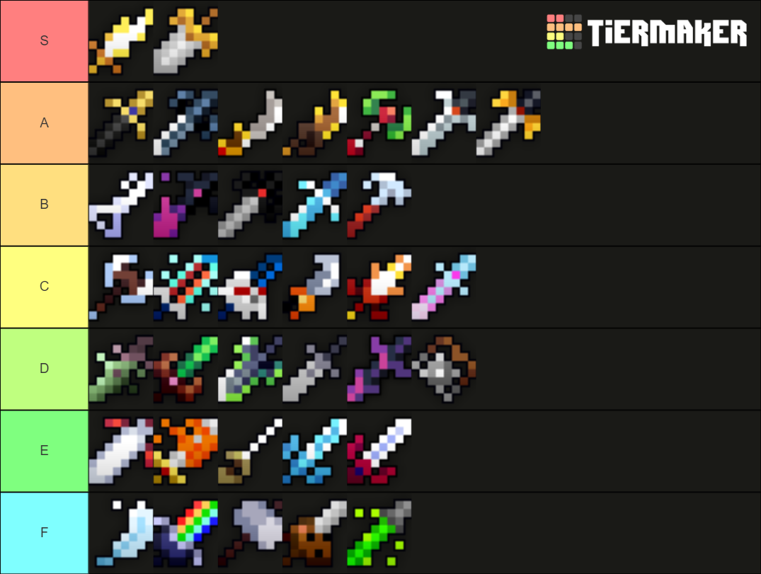 RotMG Swords Tier List (Community Rankings) - TierMaker