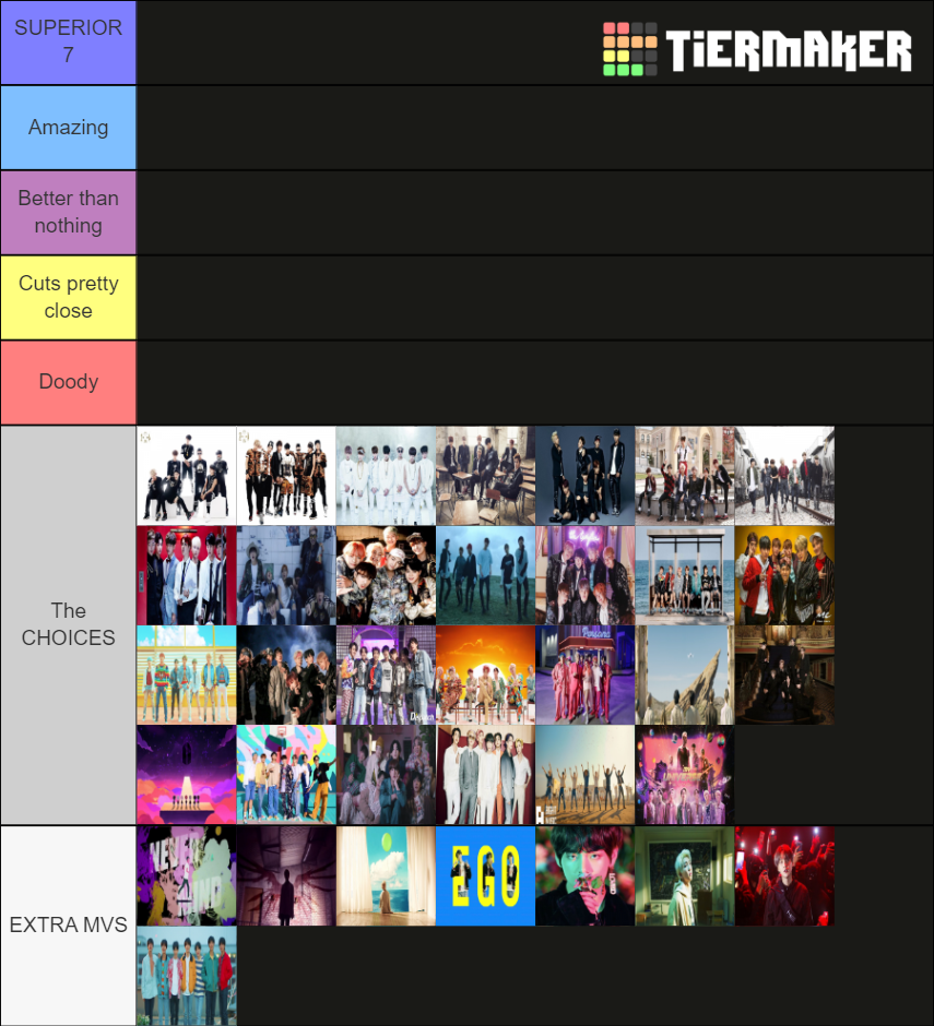 BTS MV Ranking Tier List (Community Rankings) - TierMaker