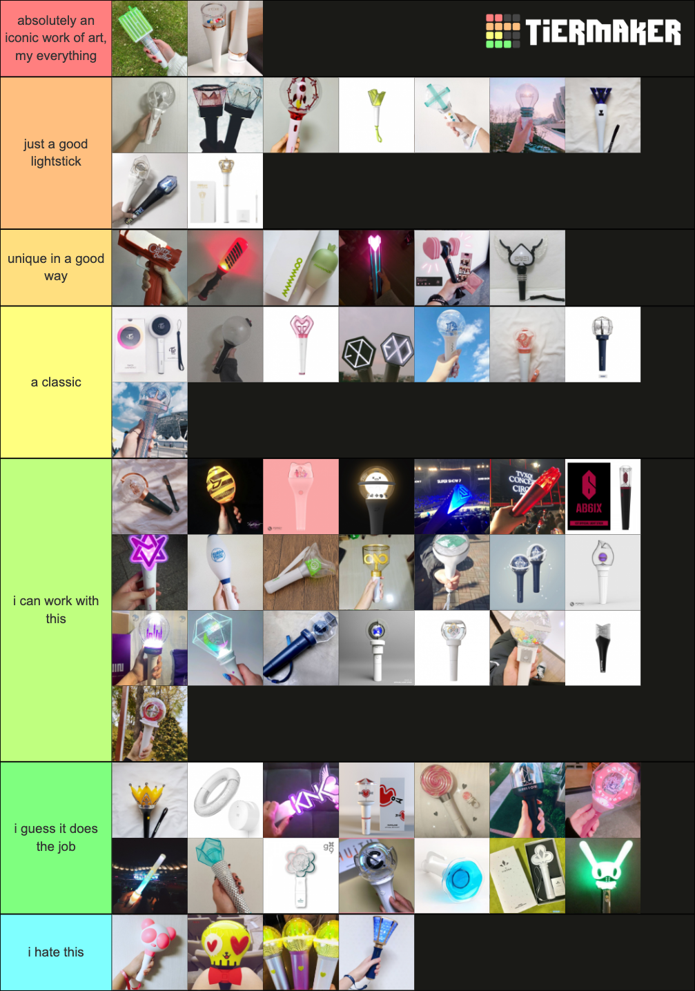 Ultimate Kpop Lightstick Tierlist Tier List Rankings