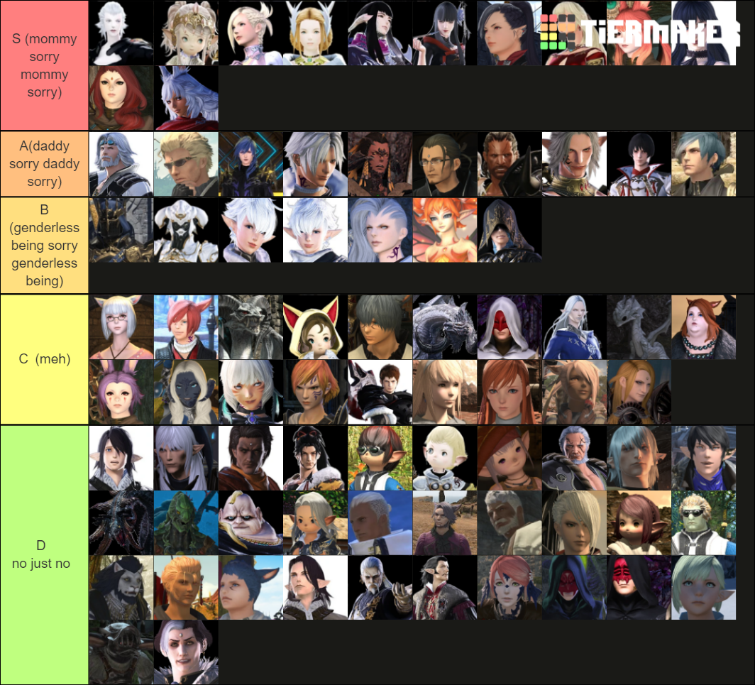 FFXIV Characters Tier List (Community Rankings) - TierMaker