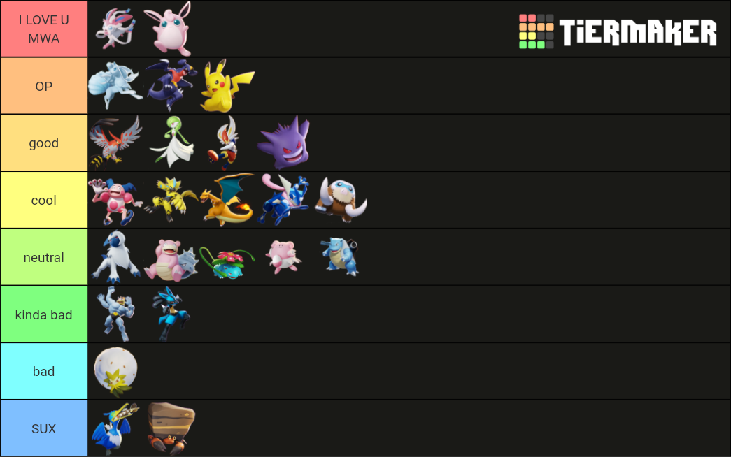 pokemon unite Tier List Rankings) TierMaker