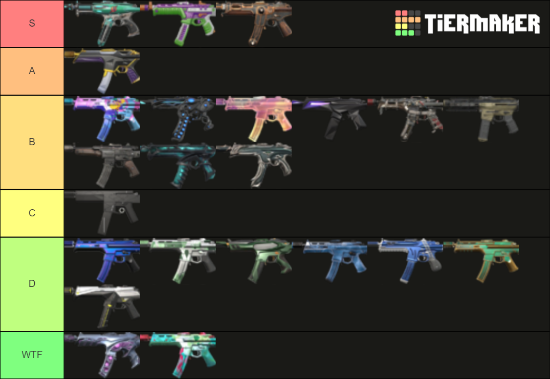 Valorant Spectre Skins Tier List (Community Rankings) - TierMaker