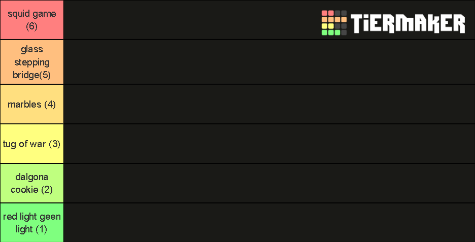 Squid Game Tier List (Community Rankings) - TierMaker