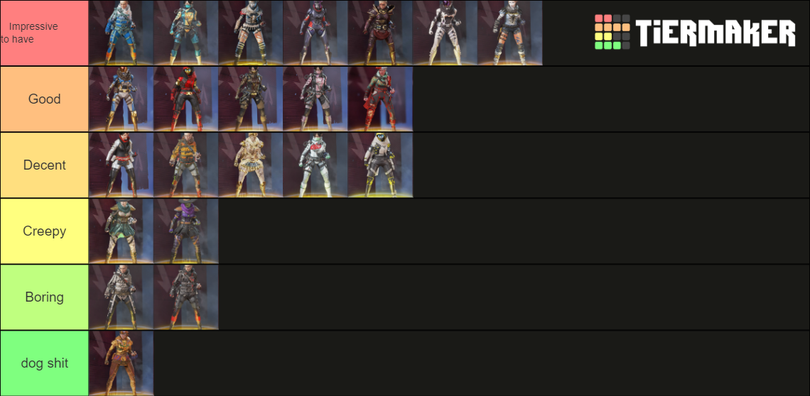 (Updated Season 9) All Legendary Wraith Skins Tier List (Community ...