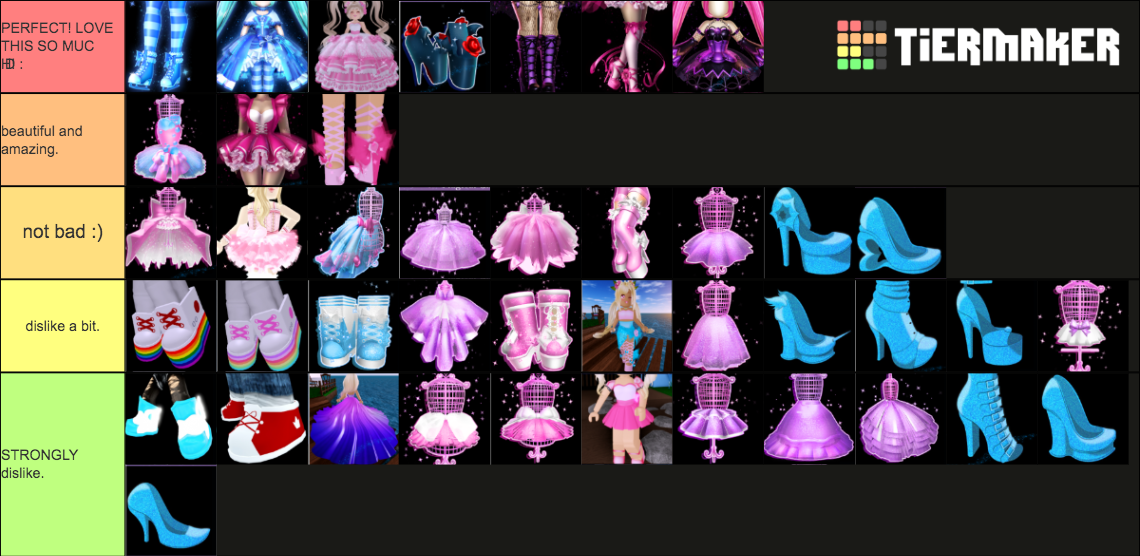 ~Roblox Royale High~All the skirts and heels~ Tier List (Community ...