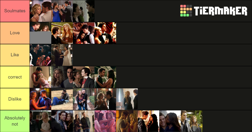 The Vampire Diaries Ships Tier List Rankings) TierMaker