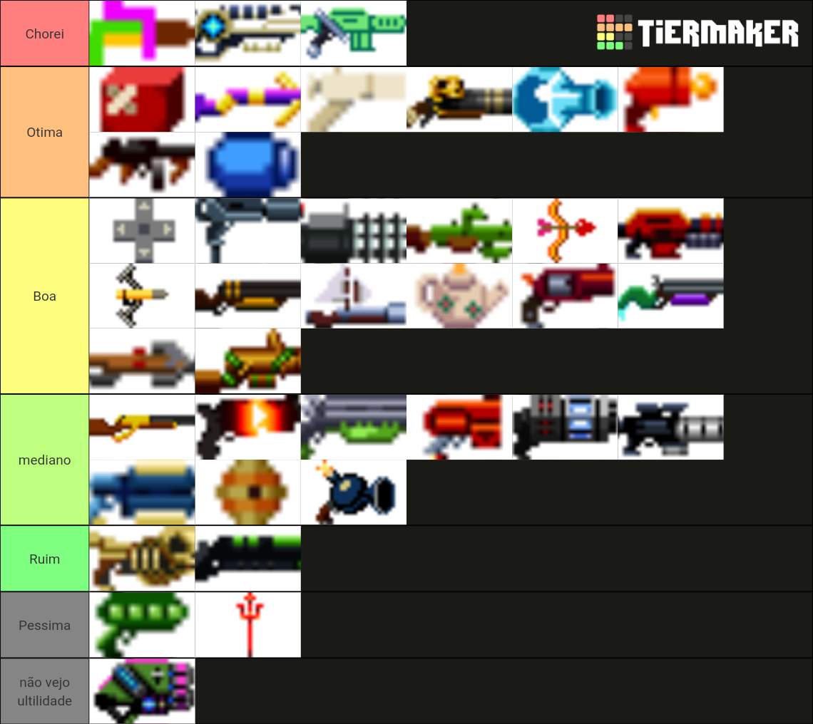 Enter the Gungeon All Guns Tier List Rankings) TierMaker