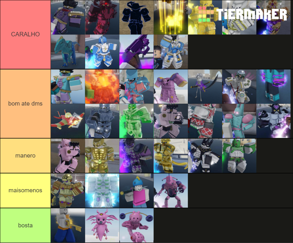 yba stands 8 Tier List Rankings) TierMaker
