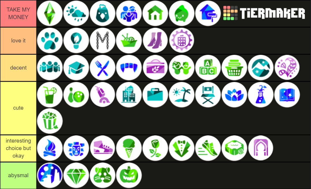 The Sims 4 Packs (November 2021) Tier List (Community Rankings) - TierMaker