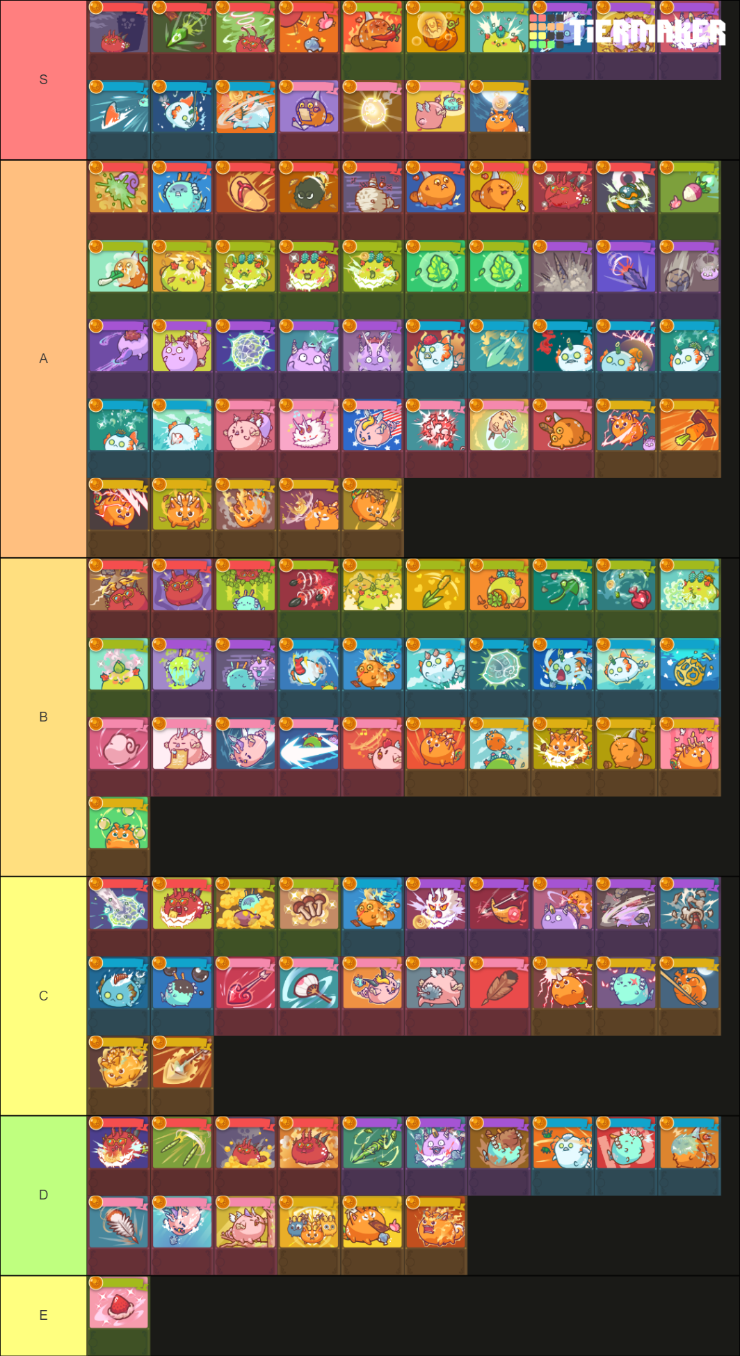 Axie Infinitity Cards Season 18 Tier List Rankings