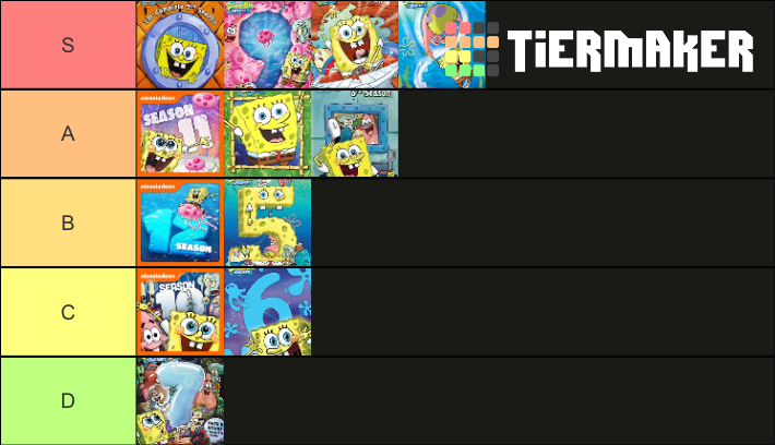 SpongeBob SquarePants Season Tier List Community Rankings TierMaker