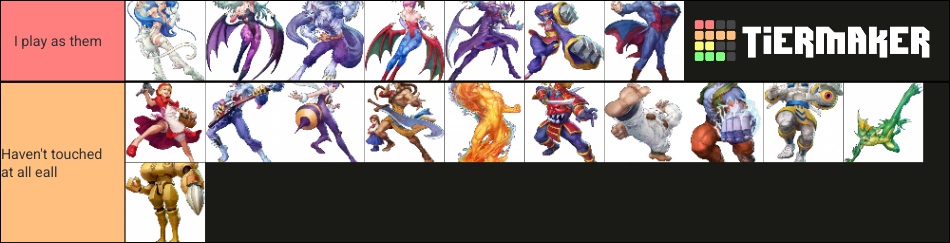 Darkstalkers Characters Tier List (Community Rankings) - TierMaker