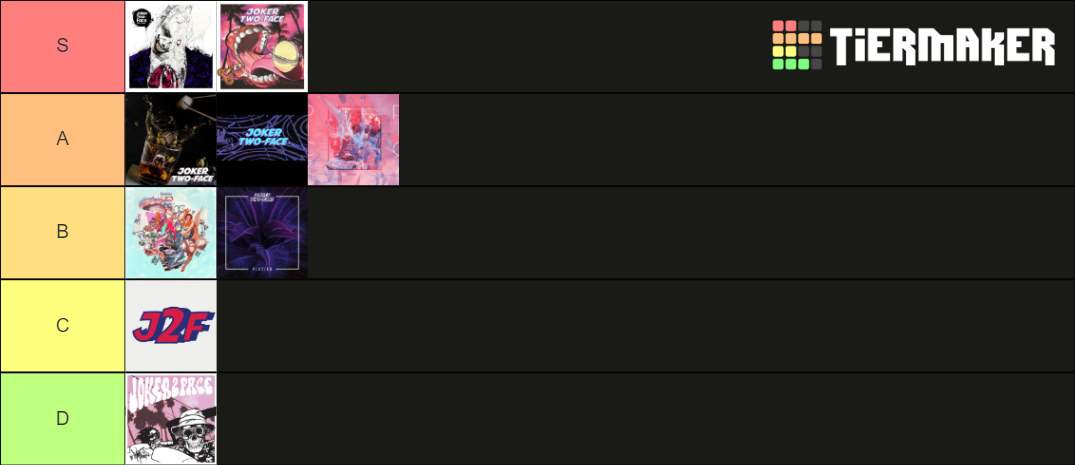 Joker/Two-Face Albums Tier List (Community Rankings) - TierMaker