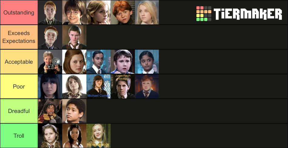 Rank Dumbledore’s Army members Tier List (Community Rankings) - TierMaker