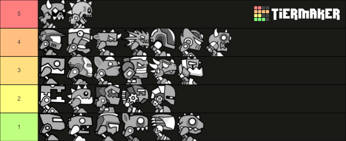 гд иконки робот Tier List (Community Rankings) - TierMaker