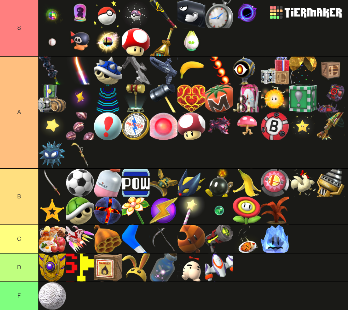 Smash Ultimate Items Tier List (Community Rankings) - TierMaker