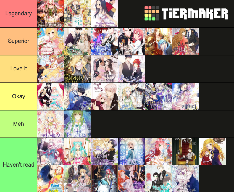 Manhwa Shoujo Tier List Community Rankings Tiermaker