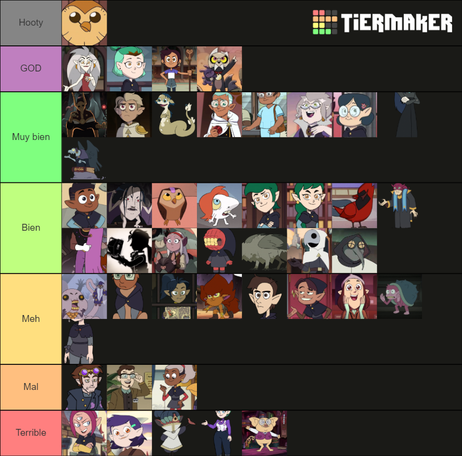 The owl house Tier List Rankings) TierMaker