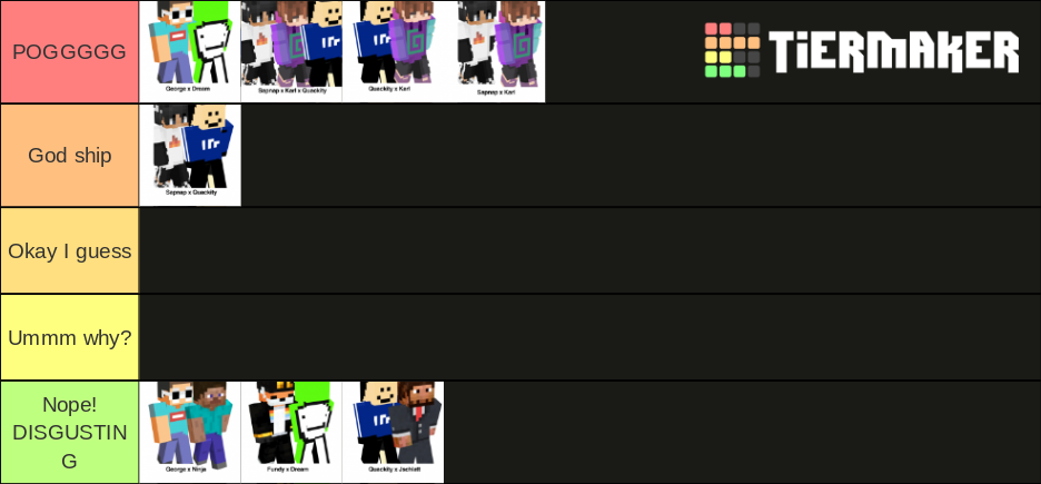 Dream SMP ships Tier List (Community Rankings) - TierMaker