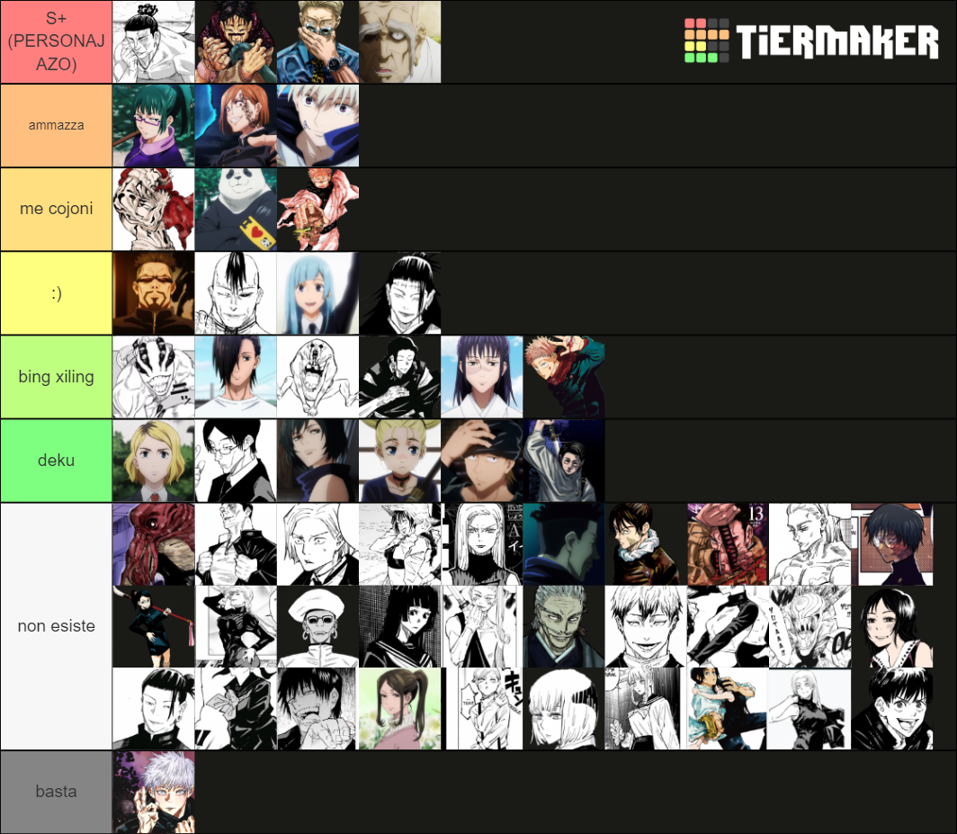 Jujutsu Tier List Rankings) TierMaker