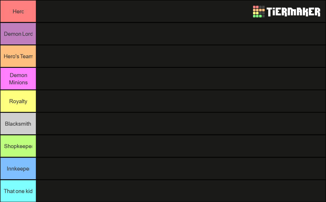 RPG tropes Tier List (Community Rankings) - TierMaker