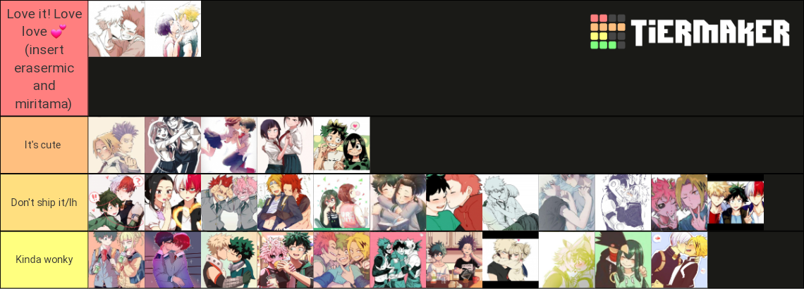 mha ships Tier List (Community Rankings) - TierMaker