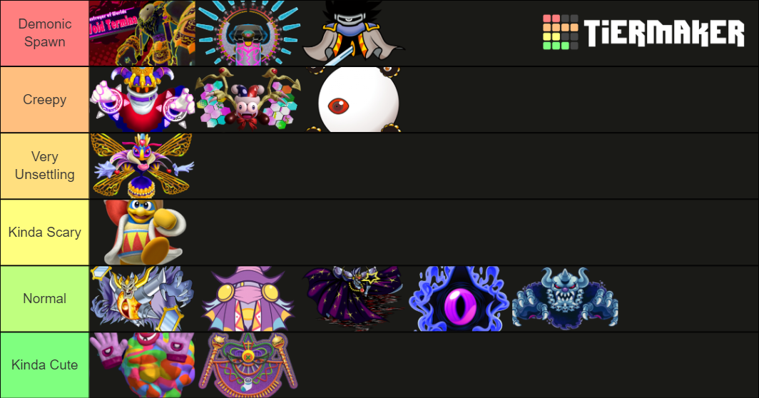 Kirby Final Bosses Tier List (Community Rankings) - TierMaker