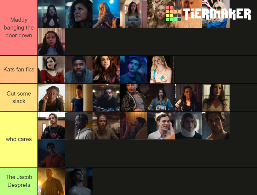 Euphoria characters ranked Tier List Rankings) TierMaker
