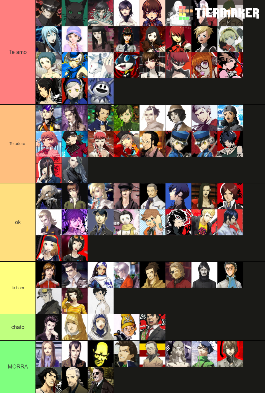 Shin Megami Tensei Characters Tier List (Community Rankings) - TierMaker