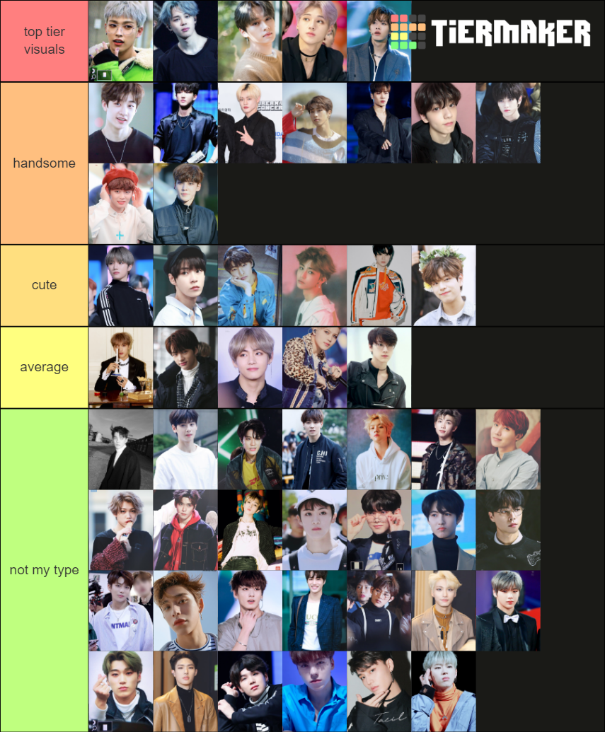 male kpop idols looks Tier List Rankings) TierMaker